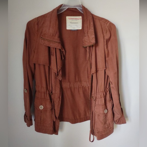 Anthropologie - Terracotta Colored Zipper Jacket - Size 4 - Picture 5 of 5